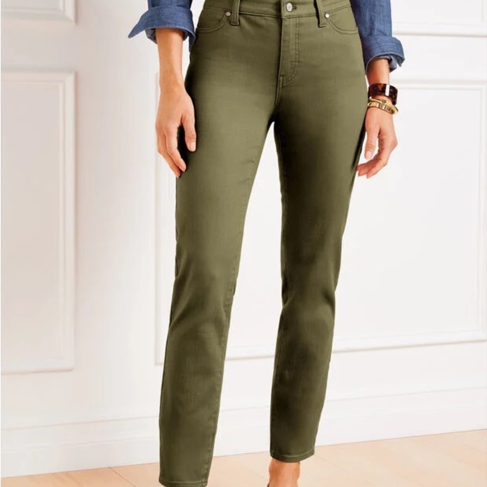 Talbots Sage Green Ankle Jeggings size 10 New